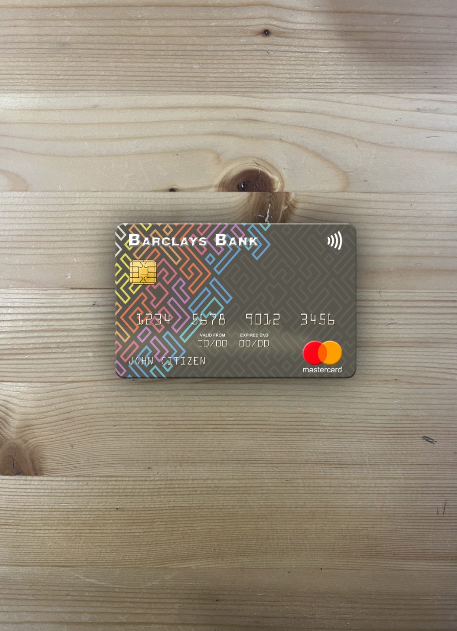 Download USA Barclays Bank mastercard photolook front Photoshop template